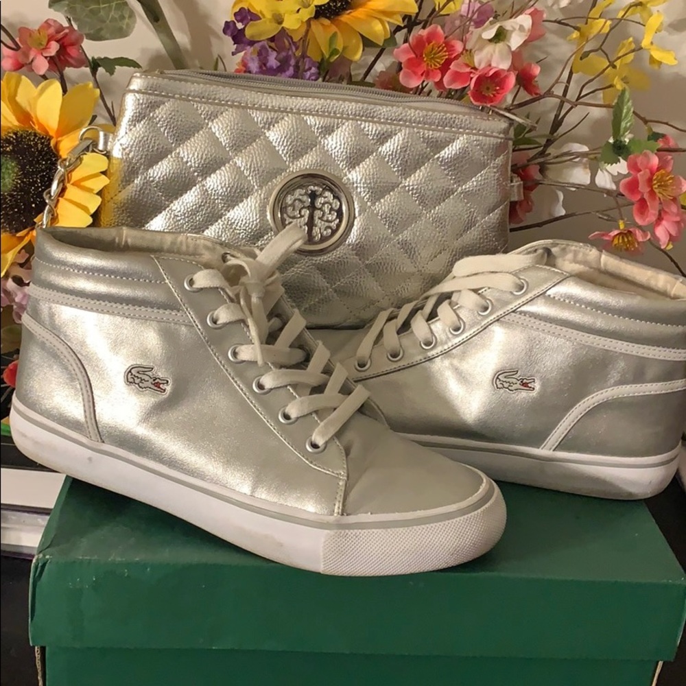 Lacoste Sneakers and Purse Combo